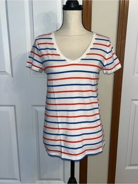 GAP Striped V-Neck T-Shirt
